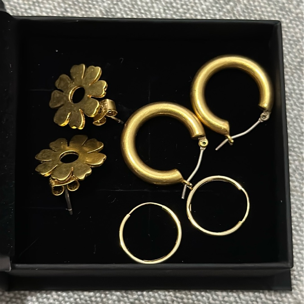 Assorted Gold Earrings Set